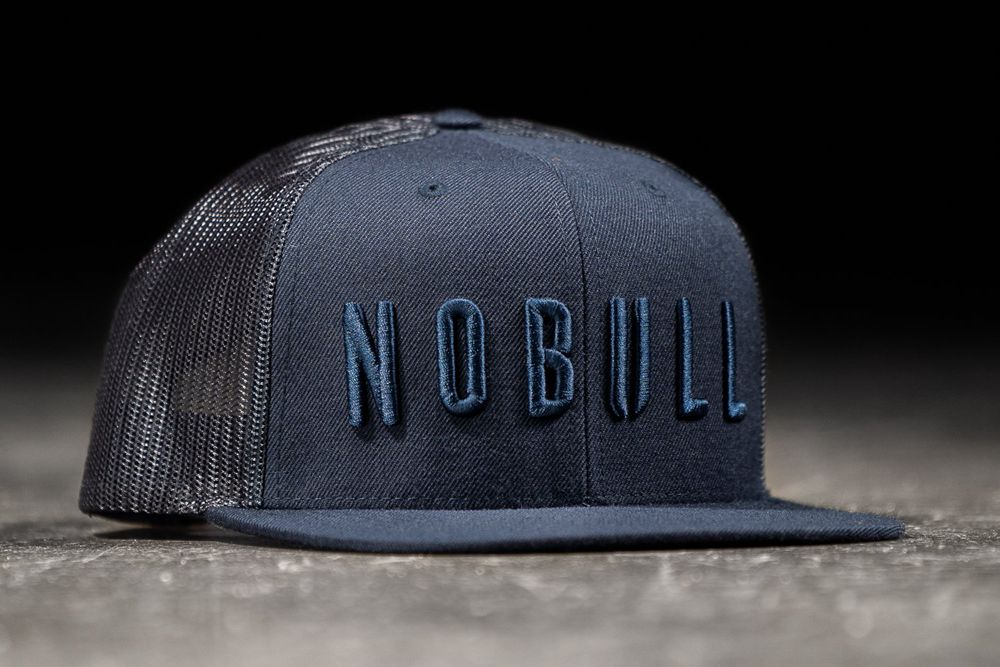 Casquettes NOBULL Bleu Marine - NOBULL Flat-Brim Trucker,France (9354-RVICO)